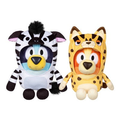 Bluey Siblings Interactive Plush - 2pk: Sound-Effect Fabric Toys, Bluey & Bingo, BBC Licensed Character Dolls