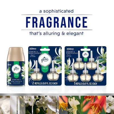Glade PlugIns Scented Oil Air Freshener Refills - Jasmine & Honeysuckle - 1.34 fl oz/2pk