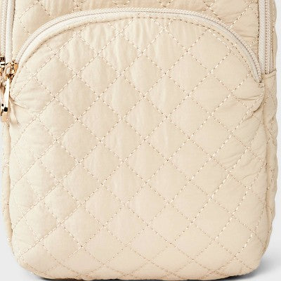 Quilted Sling Crossbody Bag - Universal Thread Beige
