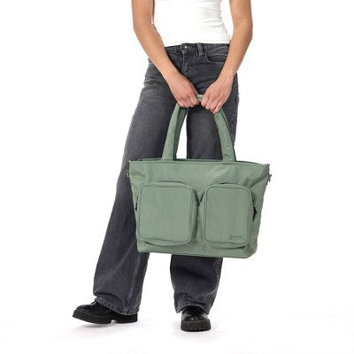 Altitude 19" Tote Bag with Laptop Pocket and Adjustable Shoulder Strap - Sage Green