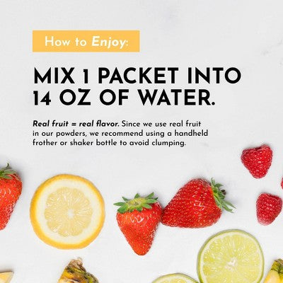 Just Ingredients Pre-Workout Sports Drink Powder Packet - Orange Pineapple - 5.8oz/10ct