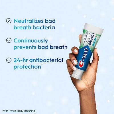 Crest Clean Breath Toothpaste - Spearmint - 2.5oz