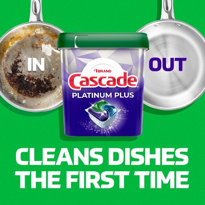 Cascade Fresh Platinum Plus Action Pacs Drying Power Dishwasher Detergents - 62ct