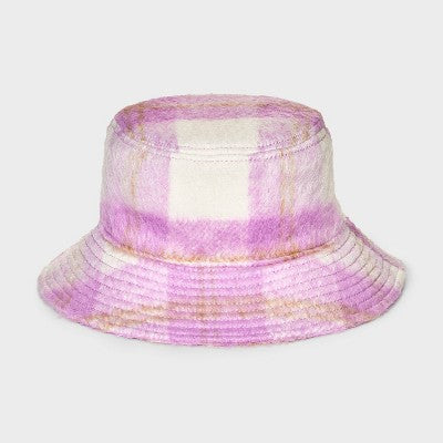 Girls' Plaid Bucket Hat - Cat & Jack Pink