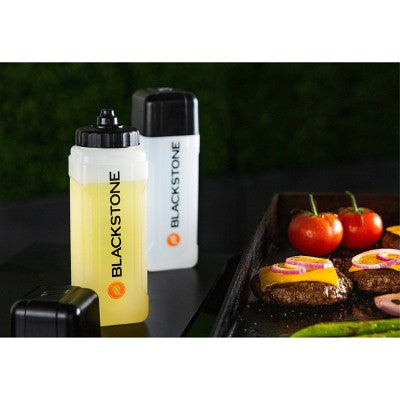 Blackstone Square Squeeze Plastic Food Storage Bottles White