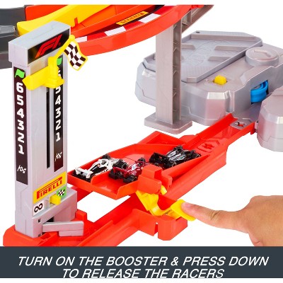 Hot Wheels Racing Formula 1 Downhill Circuit Race with 3 F1 Die-Cast Toy Cars in 1:64 Scale Toy Vehicle Tracks (LOCAL PICKUP ONLY)