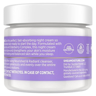 SheaMoisture Melanin Care Nourished & Radiant Night Repair Cream with Elderberry Complex & Pro-Ceramides - 2 fl oz