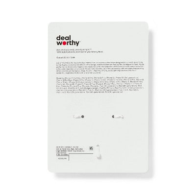 3' Lightning to USB-A Charging Cable - dealworthy White