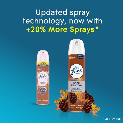 Glade Compressed Gas Aerosol Air Freshener - Cashmere Woods - 8oz
