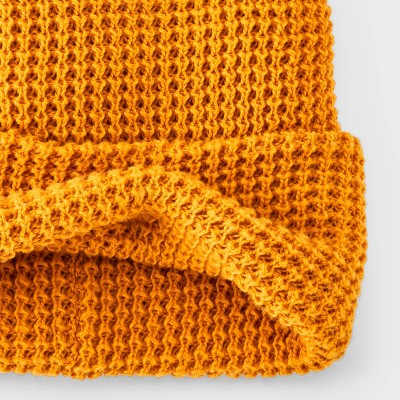 Men's Waffle Knit Beanie - Goodfellow & Co Gold