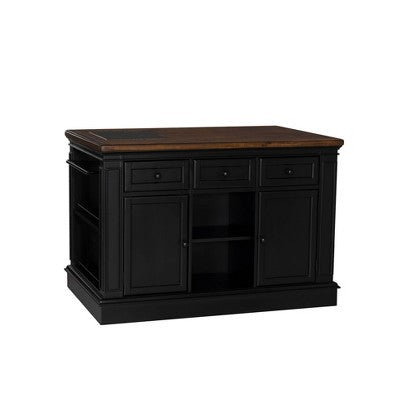 Powell Posie Kitchen Island with 2 Stools Black (LOCAL PICKUP ONLY)