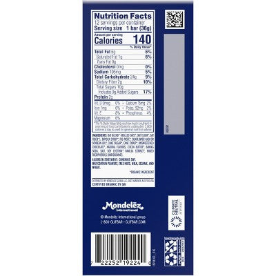 CLIF Kid ZBAR Organic Chocolate Chip Energy Bars- 12ct