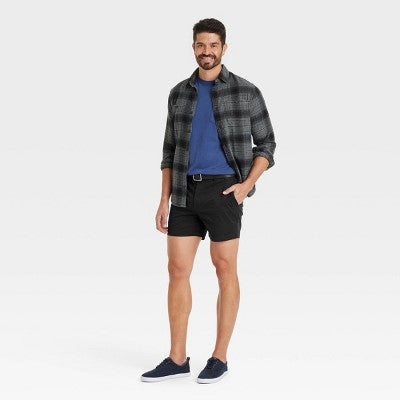 Men's Every Wear 5" Flat Front Chino Shorts  Black 30