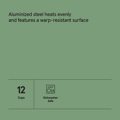 12ct Nonstick Aluminized Steel Muffin Pan Gold - Figmint: Muffin Tin, Cupcake Tray, Oven & Dishwasher Safe