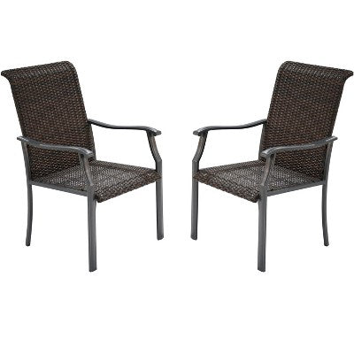 Saint Birch 2 Piece Outdoor Dining Chair Set, Brown (LOCAL PICKUP ONLY)