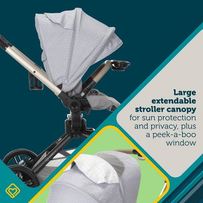 Safety 1st Turn & Go Rotating Travel System - French Gray (LOCAL PICKUP ONLY)
