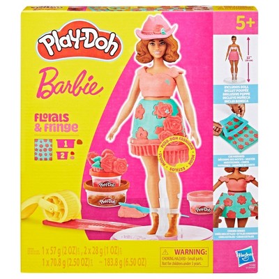 Play-Doh Barbie Florals and Fringe Designer Doll Set