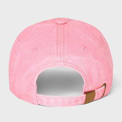 Baseball Hat - Universal Thread Pink: Cotton Twill, Adjustable Strap, Lightweight Fabric