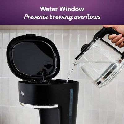 Mr. Coffee 12-Cup Switch Coffee Maker Black: Electric Drip Coffee Machine, 60 oz Capacity, Dishwasher-Safe Parts