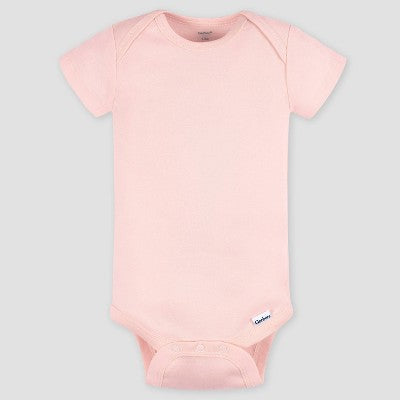 Gerber Baby 5pk Short Sleeve Onesies - Brown 3-6M: Cotton Knit Bodysuits, Pullover & Crotch Snap, Machine Washable