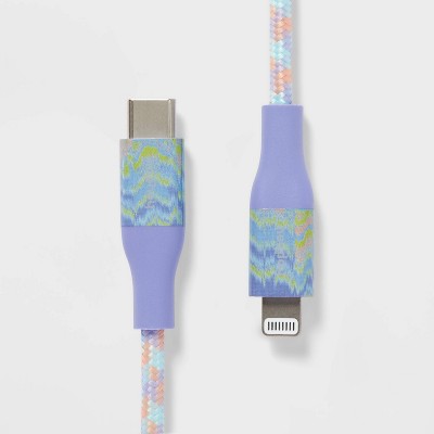 4' Lightning to USB-C Braided Cable - heyday Digital Wave