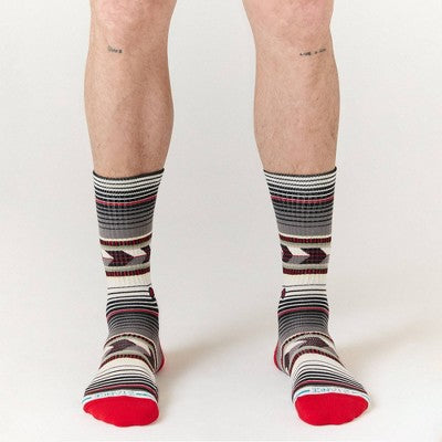 Stance Men's Chevron Striped Crew Socks - Red 6-12