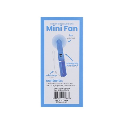 Vivitar 500mAh Power Bank Fan - Blue