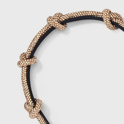 Knotted Rhinestone Headband - A New Day Rose Gold
