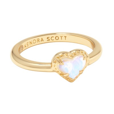 Kendra Scott Valentine's Day Anna 14K Gold Over Brass Band Ring - Dichroic Glass 7