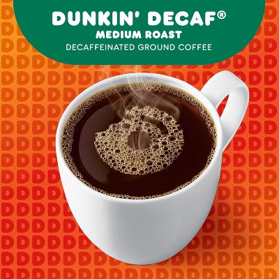 Dunkin' Original Blend Medium Roast Decaf Ground Coffee Canister - 30oz