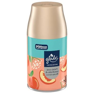 Glade Automatic Spray Air Freshener Refills - Juicy Peach & Elderflower - 6.2oz