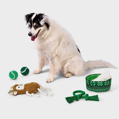 Gift Basket Dog Rope Plush Toy Set - 6pcs - Boots & Barkley