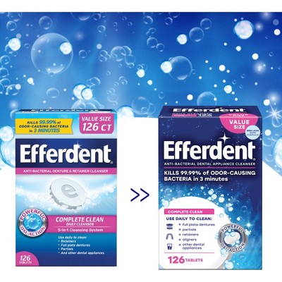 Efferdent Anti-Bacterial Denture Cleanser Tablets - 126ct