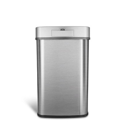 Nine Stars 13gal Motion Sensor Rectangular Shape Stainless Steel Trash Can Brushed Silver (LOCAL PICKUP ONLY)