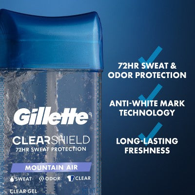 Gillette Clear Gel Antiperspirant & Deodorant Mountain Air - 3.8oz