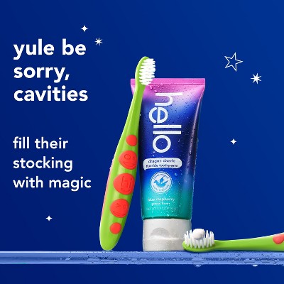 hello Kids' Holiday Stocking Stuffer, Toothbrush and Toothpaste Gift Set - 3ct
