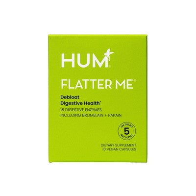 HUM Nutrition Flatter Me Vegan Vitamin Capsules for Bloating Relief - Travel Size - 10ct