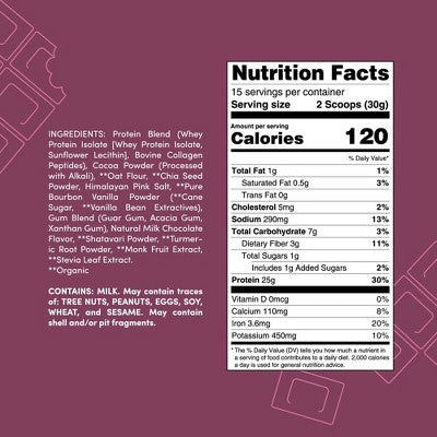 Oat Mama Power Protein Powder - Chocolate - Whey Protein Isolate - 3.6oz: 25g Protein Per Serving