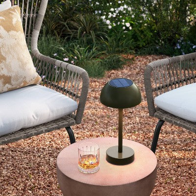 Battery/Solar LED Outdoor Touch Accent Table Lamp Green - Threshold