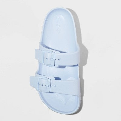 Girls' Noa Blown EVA Footbed Sandals - Cat & Jack Light Blue 13