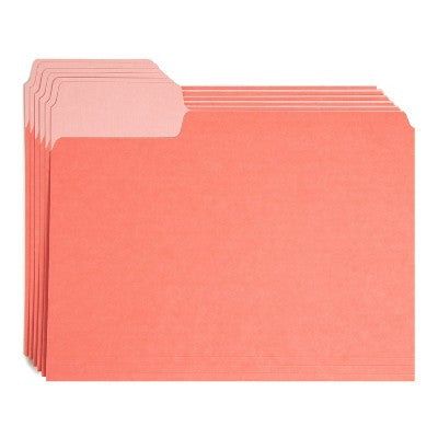 U Brands 24ct Super TabFile Folders - Two Toned