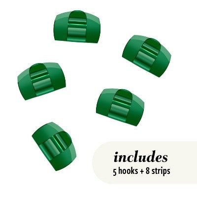 Command 5pk Damage-Free Transparent Cord Clips Watermelon
