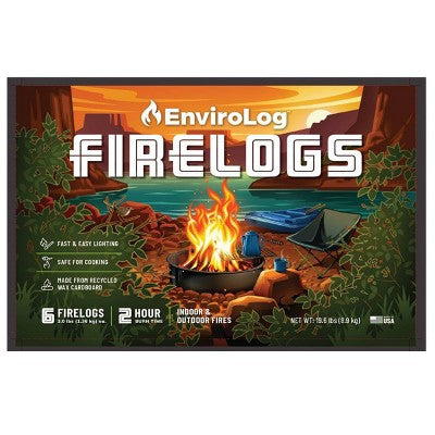Enviro-Log 6pk Firelogs 19.6lbs Fire Starter (LOCAL PICKUP ONLY)