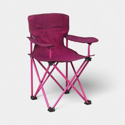Kids' Foldable Quad Outdoor Portable Camping Chair Berry/Pink - Sun Squad (LOCAL PICKUP ONLY)
