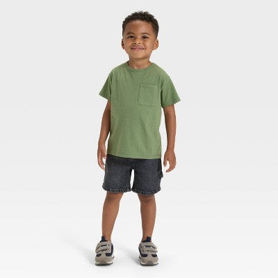 Toddler Boys' Relaxed T-Shirt -Cat & Jack Heather Olive Green 18M