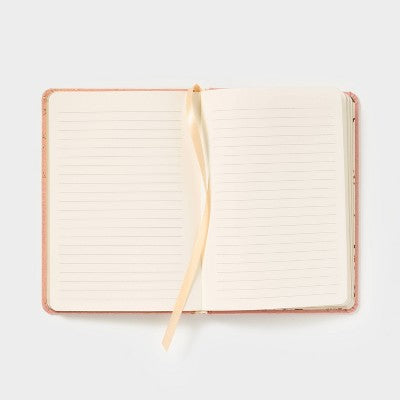 192pg Ruled Journal Pink and Gold Foil - Threshold: Velvet Hard Cover, 5x7 Inches, College Ruled, 192 Pages