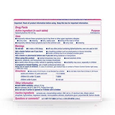 Benadryl Ultratabs Allergy Relief Tablets - Diphenhydramine HCl - 24ct
