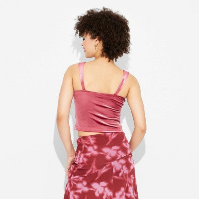 Women's Velour Tank Top - Wild Fable Berry Red L