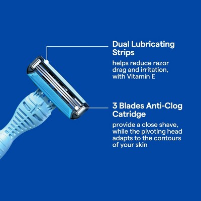 Sensitive Skin Men's 3-Blade Facial Disposable Razors - 3ct - up&up