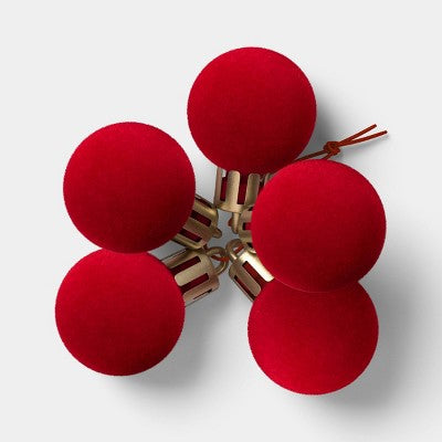 4ct Christmas Monochromatic Gift Toppers Red - Wondershop